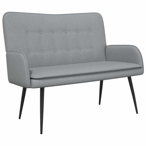 Grote foto vidaxl 2 zits sofa lichtgrijs 115 x 61 x 87 cm stof huis en inrichting bankstellen