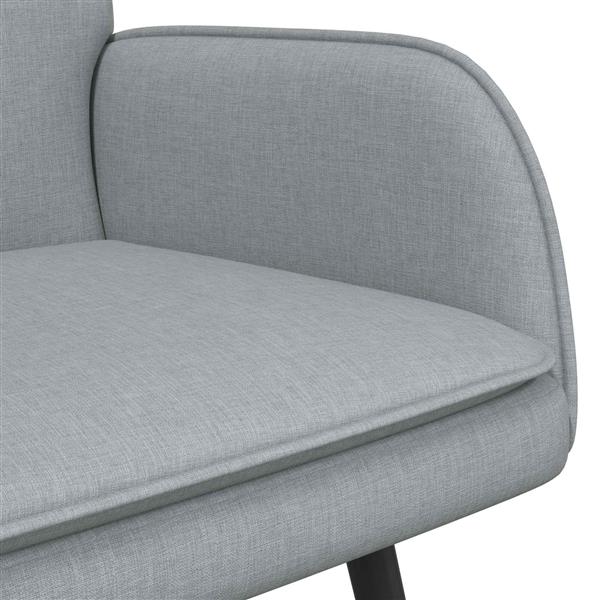 Grote foto vidaxl 2 zits sofa lichtgrijs 115 x 61 x 87 cm stof huis en inrichting bankstellen