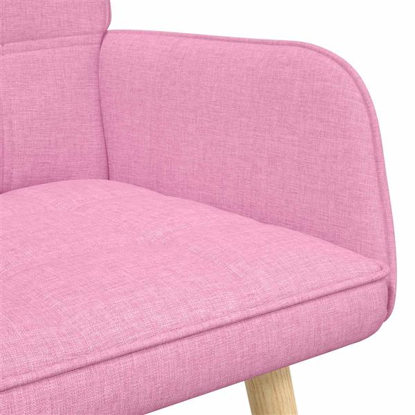 Grote foto vidaxl twee persoons sofa roze 115 x 61 x 87 cm stof huis en inrichting bankstellen