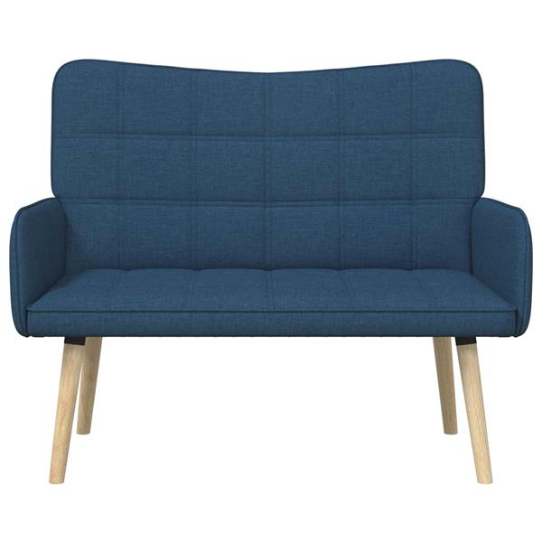 Grote foto vidaxl twee persoons sofa blauw 115 x 61 x 87 cm stof huis en inrichting bankstellen