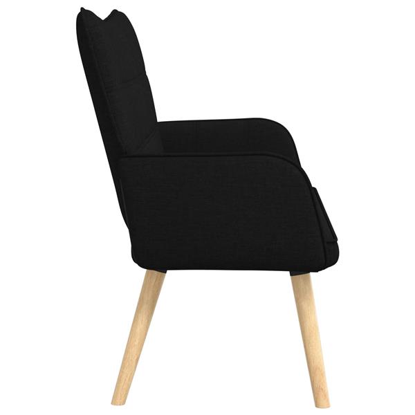 Grote foto vidaxl twee persoons sofa zwart 115 x 61 x 87 cm stof huis en inrichting bankstellen