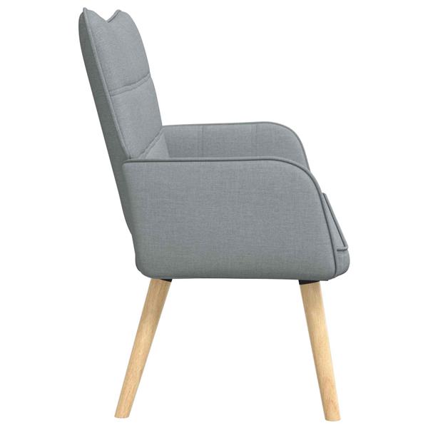 Grote foto vidaxl twee persoons sofa lichtgrijs 115 x 61 x 87 cm stof huis en inrichting bankstellen