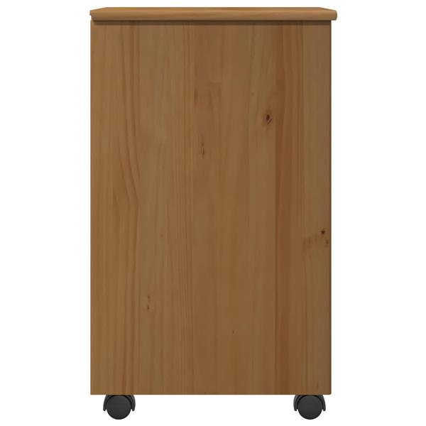 Grote foto vidaxl rolling kast honingbruin 34 x 39 x 65 5 cm massief vurenhout huis en inrichting overige