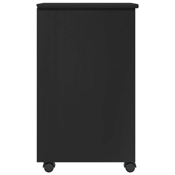 Grote foto vidaxl rolling kast zwart 34 x 39 x 65 5 cm massief grenenhout huis en inrichting overige