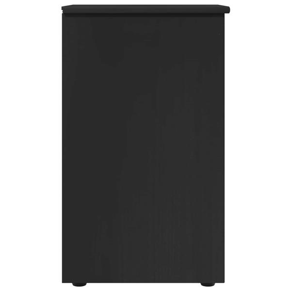 Grote foto vidaxl kast zwart 34 x 39 x 61 5 cm massief vurenhout huis en inrichting overige