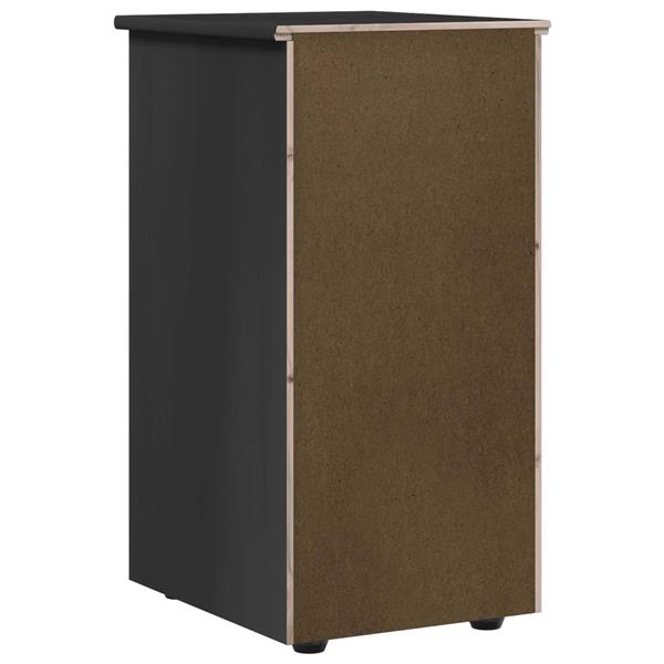 Grote foto vidaxl kast zwart 34 x 39 x 61 5 cm massief vurenhout huis en inrichting overige