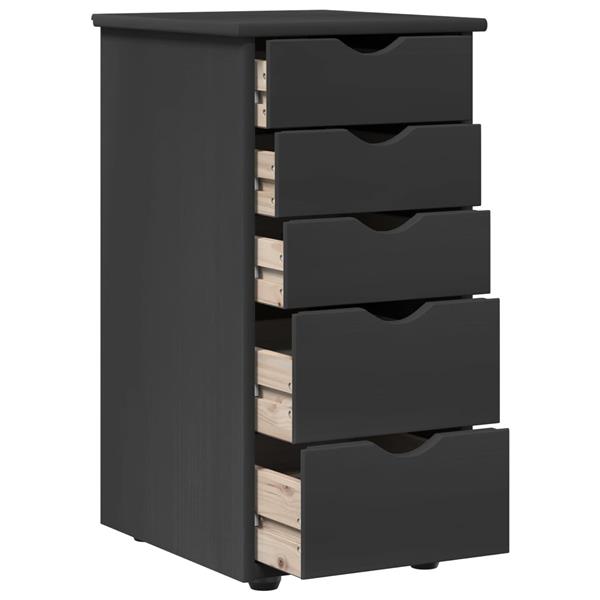 Grote foto vidaxl kast grijs 34 x 39 x 61 5 cm massief vurenhout huis en inrichting overige