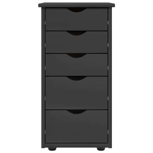 Grote foto vidaxl kast grijs 34 x 39 x 61 5 cm massief vurenhout huis en inrichting overige