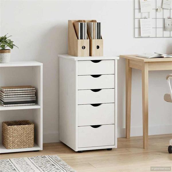 Grote foto vidaxl kast wit 34 x 39 x 61 5 cm massief vurenhout huis en inrichting overige