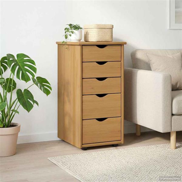 Grote foto vidaxl kast honingbruin 34 x 39 x 61 5 cm massief vurenhout huis en inrichting overige