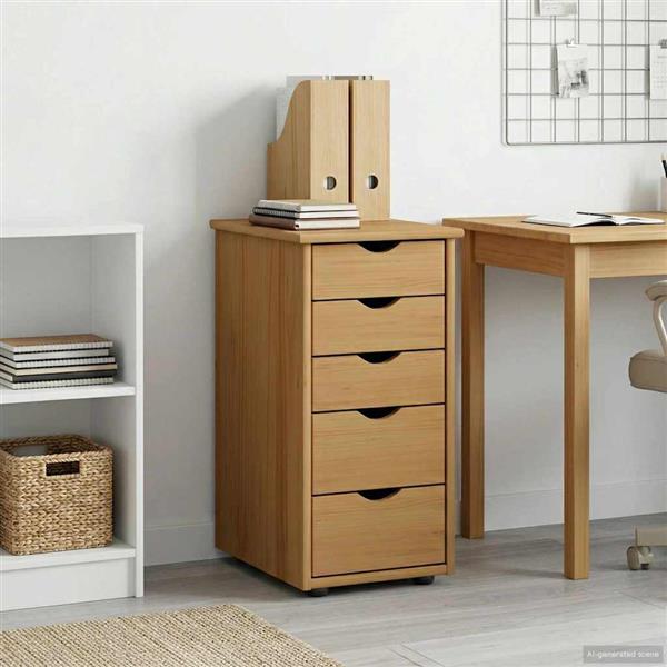 Grote foto vidaxl kast honingbruin 34 x 39 x 61 5 cm massief vurenhout huis en inrichting overige