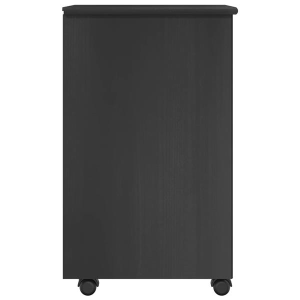 Grote foto vidaxl rolling kast met wiel grijs 34 x 39 x 65 5 cm massief vurenhout huis en inrichting overige