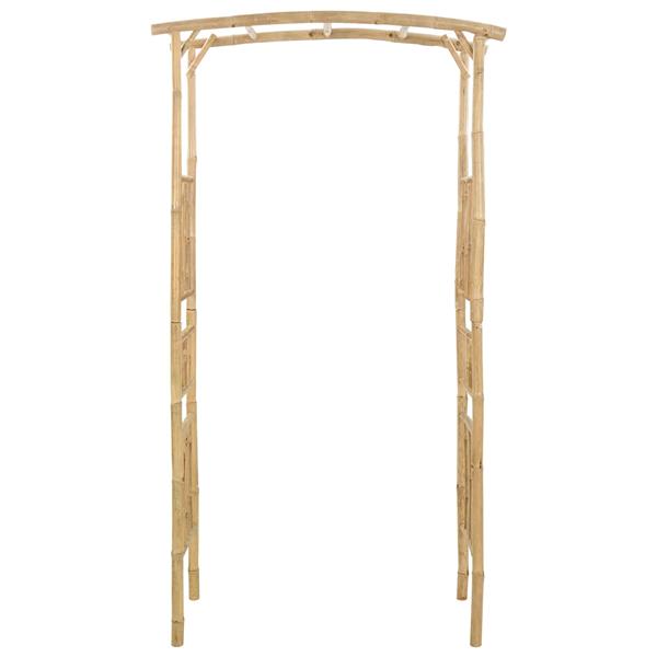 Grote foto vidaxl tuin boog naturel 110 x 40 x 205 cm bamboe tuin en terras overige tuin en terras