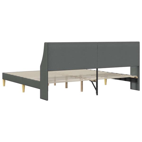 Grote foto vidaxl bedframe met hoofdeinde aansluitplaat antiek en kunst stoelen en banken