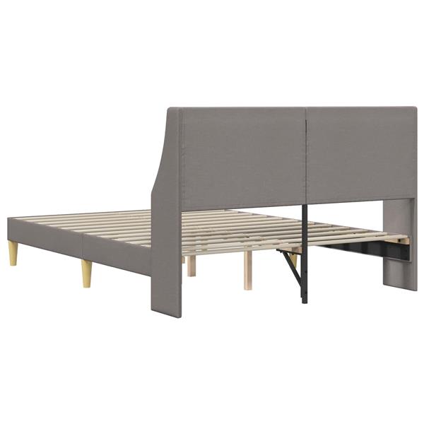 Grote foto vidaxl bedframe met hoofdeinde aansluitplaat antiek en kunst stoelen en banken