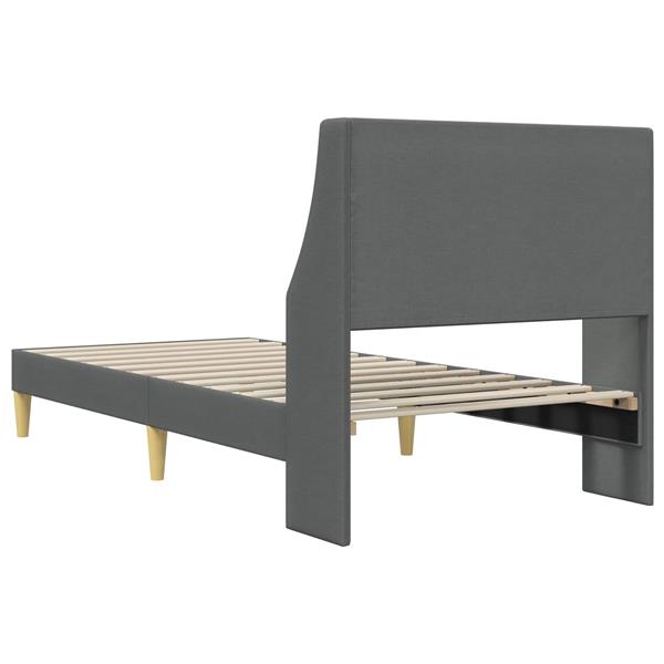 Grote foto vidaxl bedframe met hoofdeinde aansluitplaat antiek en kunst stoelen en banken