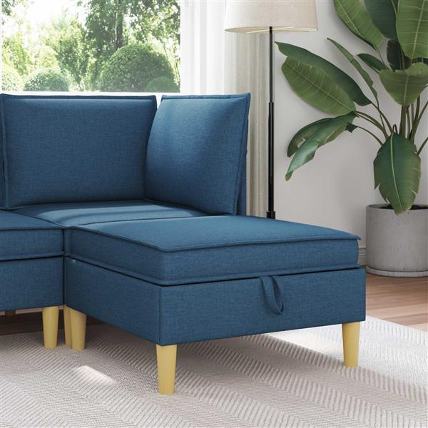 Grote foto vidaxl sofa kruk met opslag blauw stof huis en inrichting bankstellen