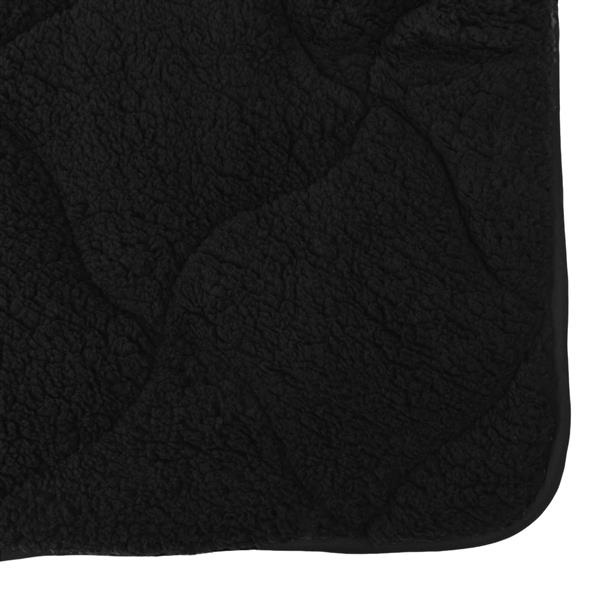 Grote foto vidaxl winter dekbed zwart 140 x 220 cm microfiber en teddy fleece huis en inrichting bedden