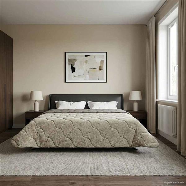 Grote foto vidaxl zomer dekbed gekwilt lichtgrijs 220 x 240 cm huis en inrichting bedden