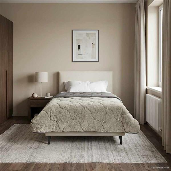 Grote foto vidaxl zomer dekbed gekwilt lichtgrijs 135 x 200 cm huis en inrichting bedden