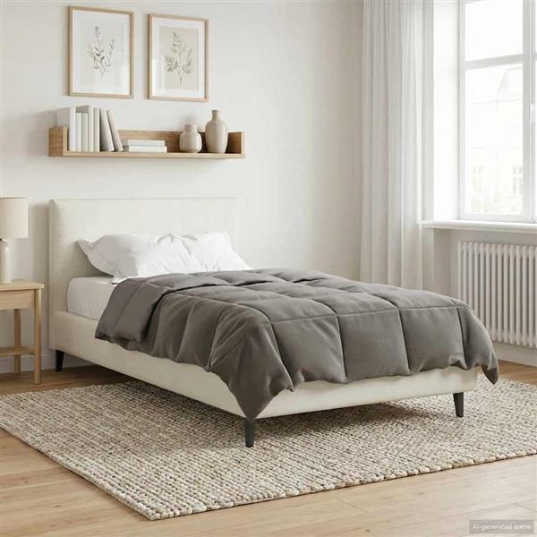 Grote foto vidaxl winter dekbed gekwilt lichtgrijs 140 x 220 cm microfiber huis en inrichting bedden