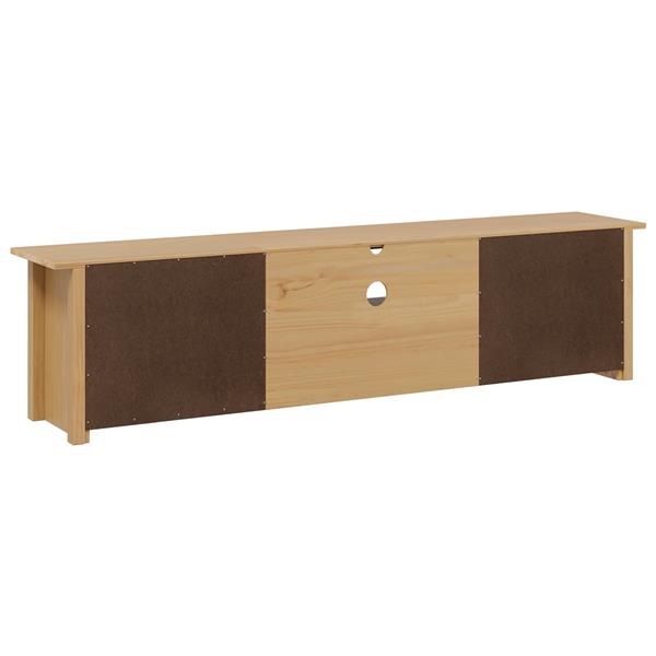 Grote foto vidaxl tv rek hill honingbruin 158 x 40 x 39.5 cm massief grenenhout huis en inrichting overige