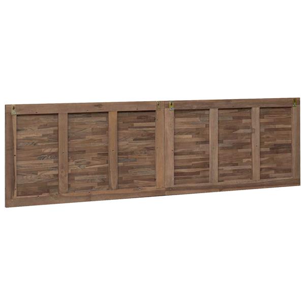 Grote foto vidaxl hoofdbord wandgemonteerd naturel 180 cm massief teakhout antiek en kunst stoelen en banken