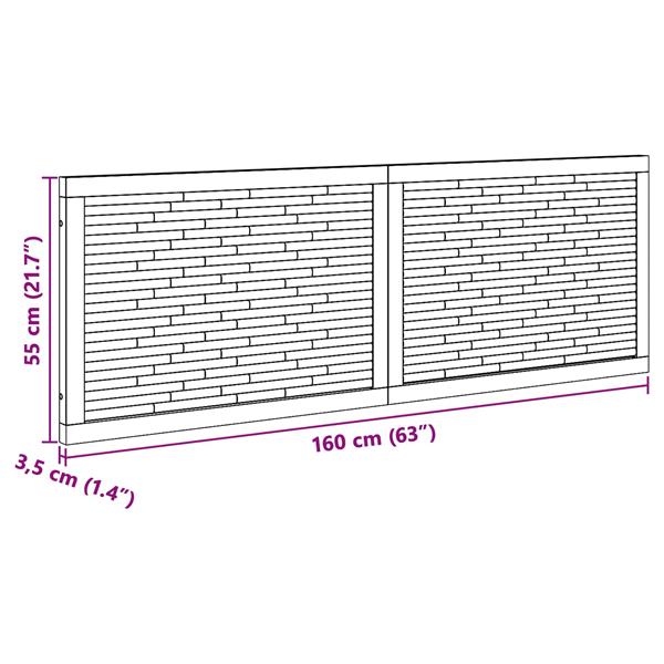 Grote foto vidaxl hoofdbord wandgemonteerd naturel 160 cm massief teakhout antiek en kunst stoelen en banken