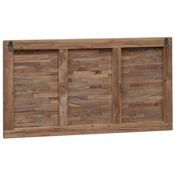 Grote foto vidaxl hoofdbord wandgemonteerd naturel 100 cm massief teakhout antiek en kunst stoelen en banken
