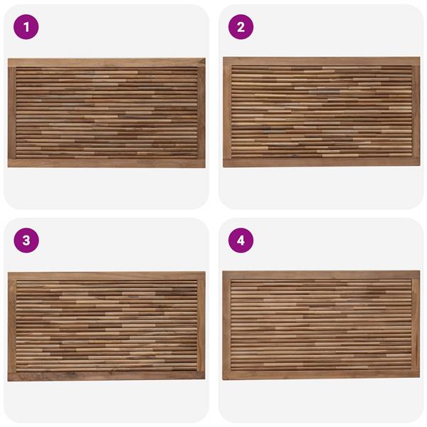 Grote foto vidaxl hoofdbord wandgemonteerd naturel 100 cm massief teakhout antiek en kunst stoelen en banken