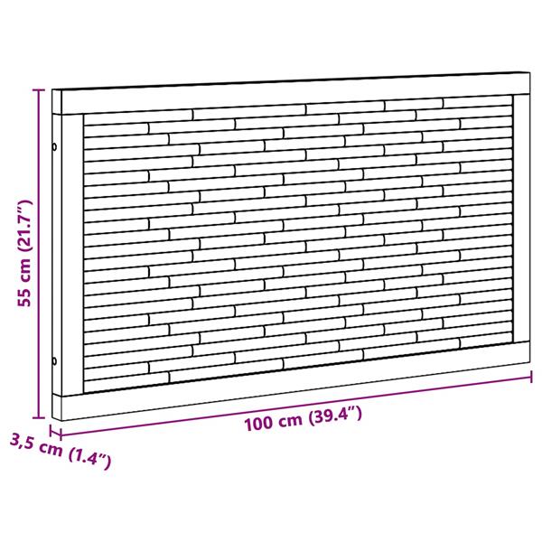 Grote foto vidaxl hoofdbord wandgemonteerd naturel 100 cm massief teakhout antiek en kunst stoelen en banken