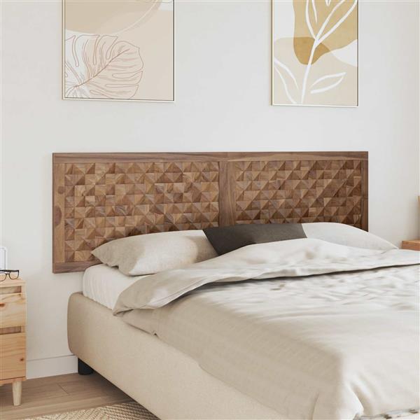 Grote foto vidaxl hoofdbord naturel massief teakhout antiek en kunst stoelen en banken