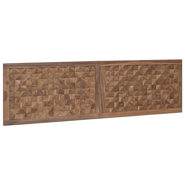 Grote foto vidaxl hoofdbord naturel massief teakhout antiek en kunst stoelen en banken