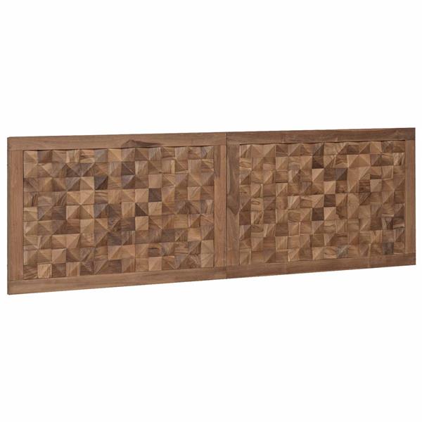 Grote foto vidaxl hoofdbord naturel massief teakhout antiek en kunst stoelen en banken