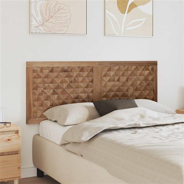 Grote foto vidaxl hoofdbord naturel massief teakhout antiek en kunst stoelen en banken