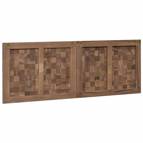 Grote foto vidaxl hoofdbord naturel massief teakhout antiek en kunst stoelen en banken