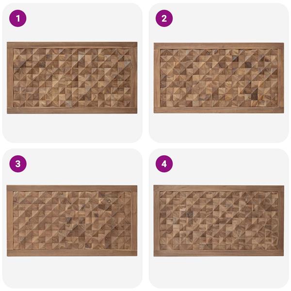 Grote foto vidaxl hoofdbord naturel massief teakhout antiek en kunst stoelen en banken