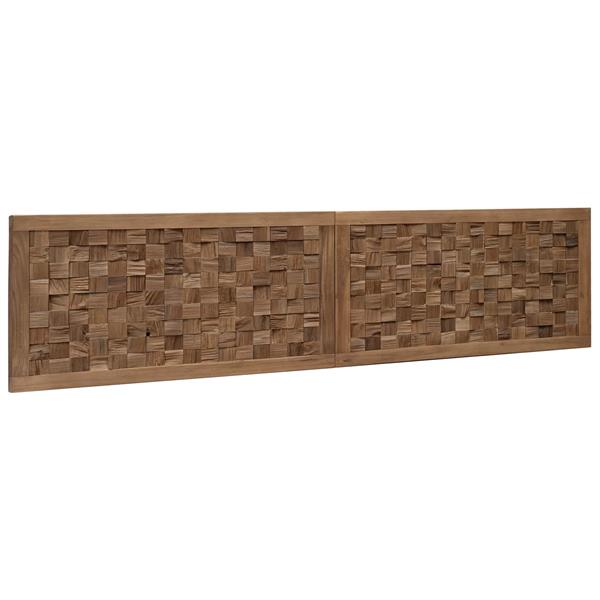 Grote foto vidaxl hoofdbord wandgemonteerd naturel 180 cm massief teakhout antiek en kunst stoelen en banken