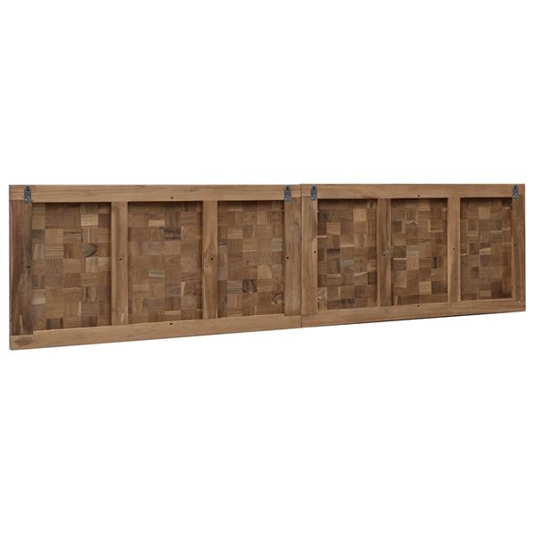 Grote foto vidaxl hoofdbord wandgemonteerd naturel 180 cm massief teakhout antiek en kunst stoelen en banken