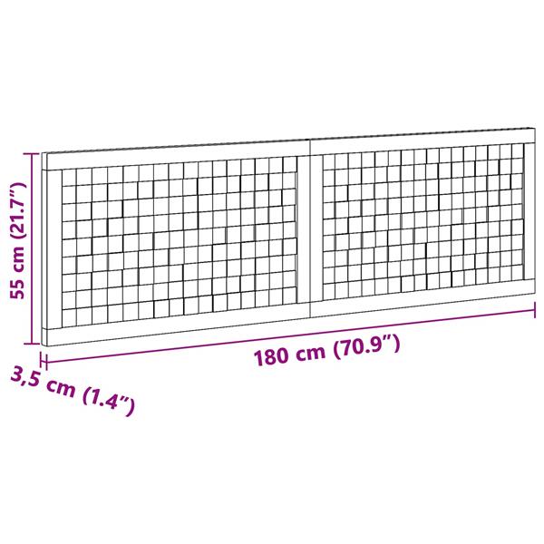 Grote foto vidaxl hoofdbord wandgemonteerd naturel 180 cm massief teakhout antiek en kunst stoelen en banken