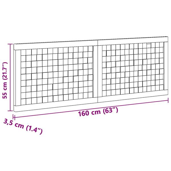 Grote foto vidaxl hoofdbord wandgemonteerd naturel 160 cm massief teakhout antiek en kunst stoelen en banken