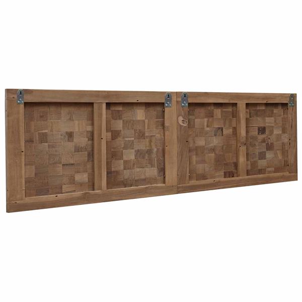 Grote foto vidaxl hoofdbord wandgemonteerd naturel 140 cm massief teakhout antiek en kunst stoelen en banken