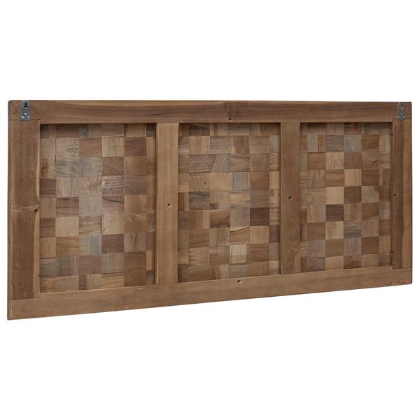 Grote foto vidaxl hoofdbord wandgemonteerd naturel 100 cm massief teakhout antiek en kunst stoelen en banken