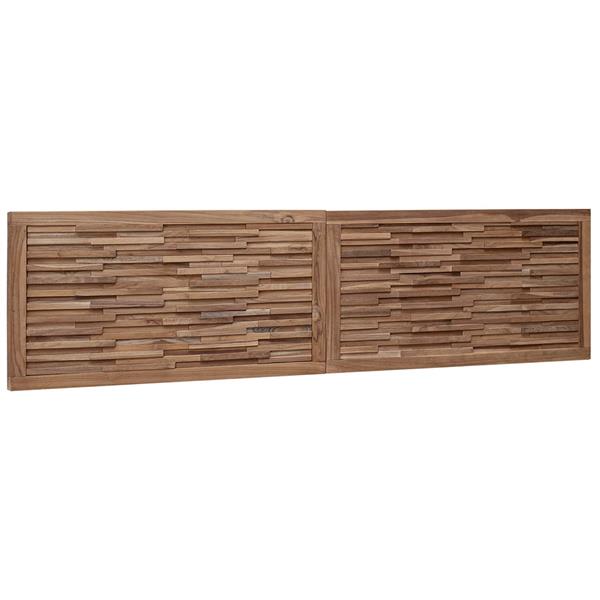 Grote foto vidaxl hoofdbord wandgemonteerd naturel 180 cm massief teakhout antiek en kunst stoelen en banken