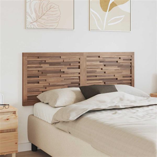 Grote foto vidaxl hoofdbord wandgemonteerd naturel 140 cm massief teakhout antiek en kunst stoelen en banken