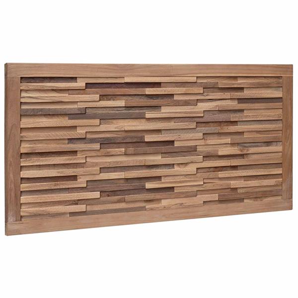 Grote foto vidaxl hoofdbord wandgemonteerd naturel 100 cm massief teakhout antiek en kunst stoelen en banken