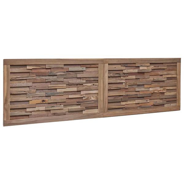 Grote foto vidaxl hoofdbord wandgemonteerd naturel 180 cm massief teakhout antiek en kunst stoelen en banken