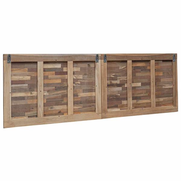 Grote foto vidaxl hoofdbord wandgemonteerd naturel 180 cm massief teakhout antiek en kunst stoelen en banken