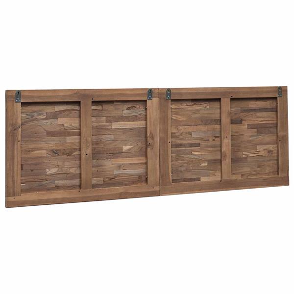 Grote foto vidaxl hoofdbord wandgemonteerd naturel 140 cm massief teakhout antiek en kunst stoelen en banken