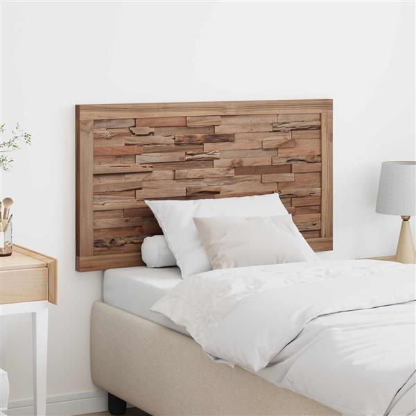 Grote foto vidaxl hoofdbord wandgemonteerd naturel 100 cm massief teakhout antiek en kunst stoelen en banken